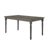 59" Gray Wood Dining Table