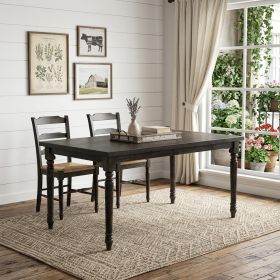60" Gray Wood Dining Table