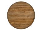 48" Oak Wood Cross Leg Base Round Top Dining Table