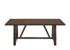 72" Dark Brown Wood Trestle Base Dining Table