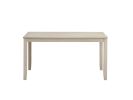 59" Antiqued White Wood Dining Table