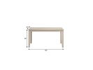 59" Antiqued White Wood Dining Table