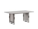 72" Natural Wood Double Pedestal Base Dining Table