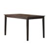 48" Espresso Wood Dining Table