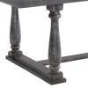 84" Gray Wood Trestle Base Dining Table