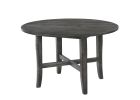 47" Gray Wood Round Top Dining Table