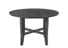 47" Gray Wood Round Top Dining Table