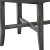47" Gray Wood Round Top Dining Table