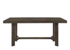 70" Espresso Wood Trestle Base Dining Table