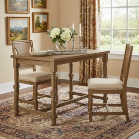 54" Oak Wood Trestle Base Dining Table