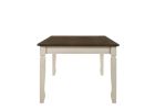 78" Oak And Cream Wood Dining Table