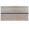 60" Gray and Black Wood and Iron Sled Base Dining Table
