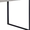 60" Gray and Black Wood and Iron Sled Base Dining Table
