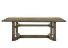 88" Oak Wood Trestle Base Dining Table