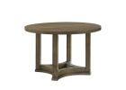 47" Oak Solid Wood Frame Base Round Top Dining Table