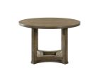47" Oak Solid Wood Frame Base Round Top Dining Table