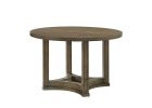 47" Oak Solid Wood Frame Base Round Top Dining Table