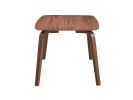 59" Walnut Solid Wood Dining Table