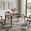 59" Walnut Solid Wood Dining Table