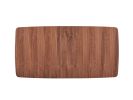 63" Natural And Black Wood Butterfly Leaf Extendable Dining Table