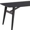 71" Black Wood Dining Table