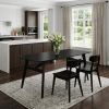 71" Black Wood Dining Table