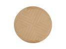 54" Oak Wood Cross Leg Base Round Top Dining Table