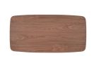 71" Walnut Wood Double Pedestal Base Dining Table