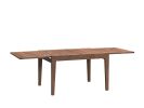 47" Walnut Wood Self-Storing Leaf Extendable Dining Table