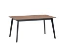 59" Walnut and Black Wood Dining Table