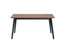 59" Walnut and Black Wood Dining Table