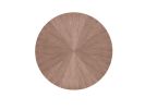 47" Walnut Wood Pedestal Base Round Top Dining Table