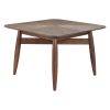46" Espresso Solid Wood Square Dining Table