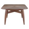 46" Espresso Solid Wood Square Dining Table