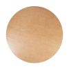 47" Brown Solid Wood Pedestal Base Round Top Dining Table