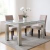 31" Silver Wood Dining Table