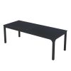 46" Black Wood and Iron Dining Table