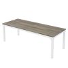 46" Gray and White Wood and Iron Dining Table