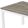 46" Gray and White Wood and Iron Dining Table