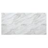 82" White and Natural Faux Marble and Wood Double Pedestal Base Dining Table