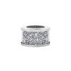 Set of Twelve Clear And Silver Faux Crystal Glass And Stainless Steel Napkin Rings