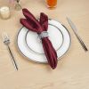Set of Twelve Clear And Silver Faux Crystal Glass And Stainless Steel Napkin Rings