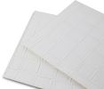 18" Set of Four White Basketweave Faux Leather Placemats