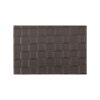 18" Set of Four Espresso Basketweave Faux Leather Placemats
