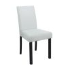 Five Piece Black Faux Marble Dining Set with Four Chairs