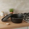 12" Black Cast Iron Dutch Oven Stock Pot