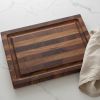 16" Brown Solid Wood Cutting Board With Juice Groove
