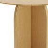 42" Natural Wood Pedestal Base Round Top Dining Table