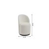 Cream and Black Velvet Curved Back Swivel Dining Arm Chair