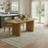 79" Natural Solid Wood Double Pedestal Base Dining Table